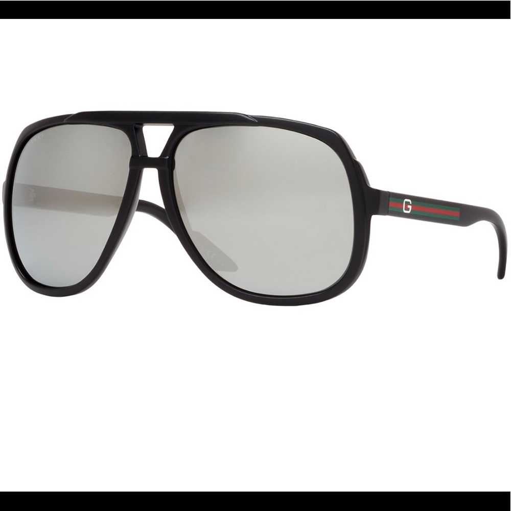 GUCCI (used) men pilot sunglasses (BLACK)